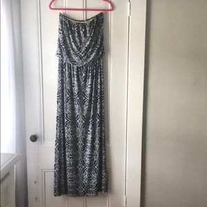 Blue & White Maxi Dress